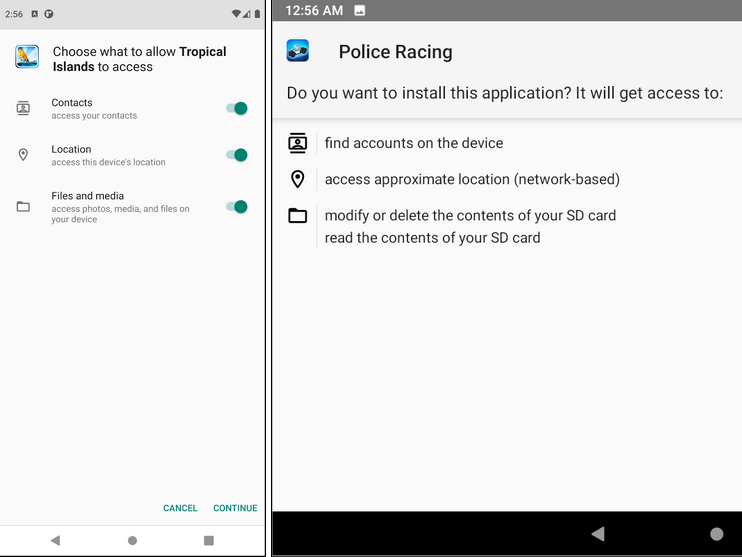 KIDOZ apps asking for excessive permissions